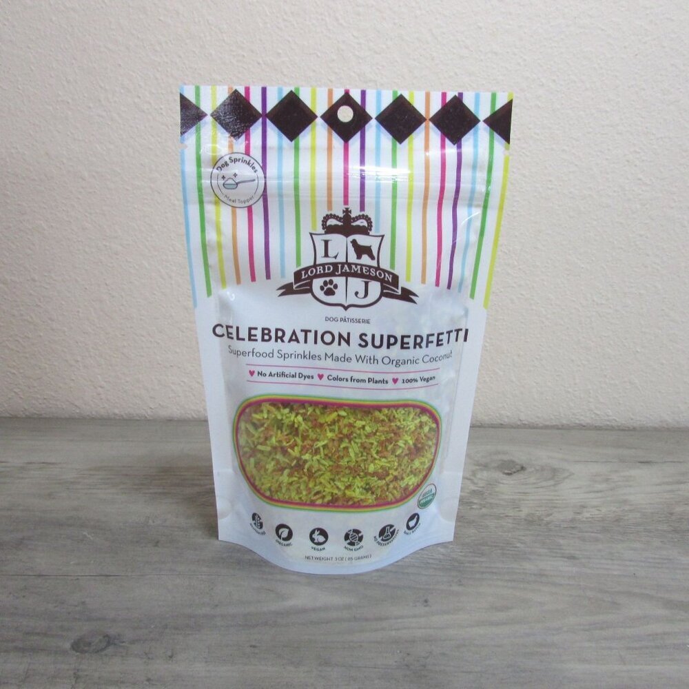 Lord Jameson Celebration Superfetti Superfood Sprinkles Dog Patisserie